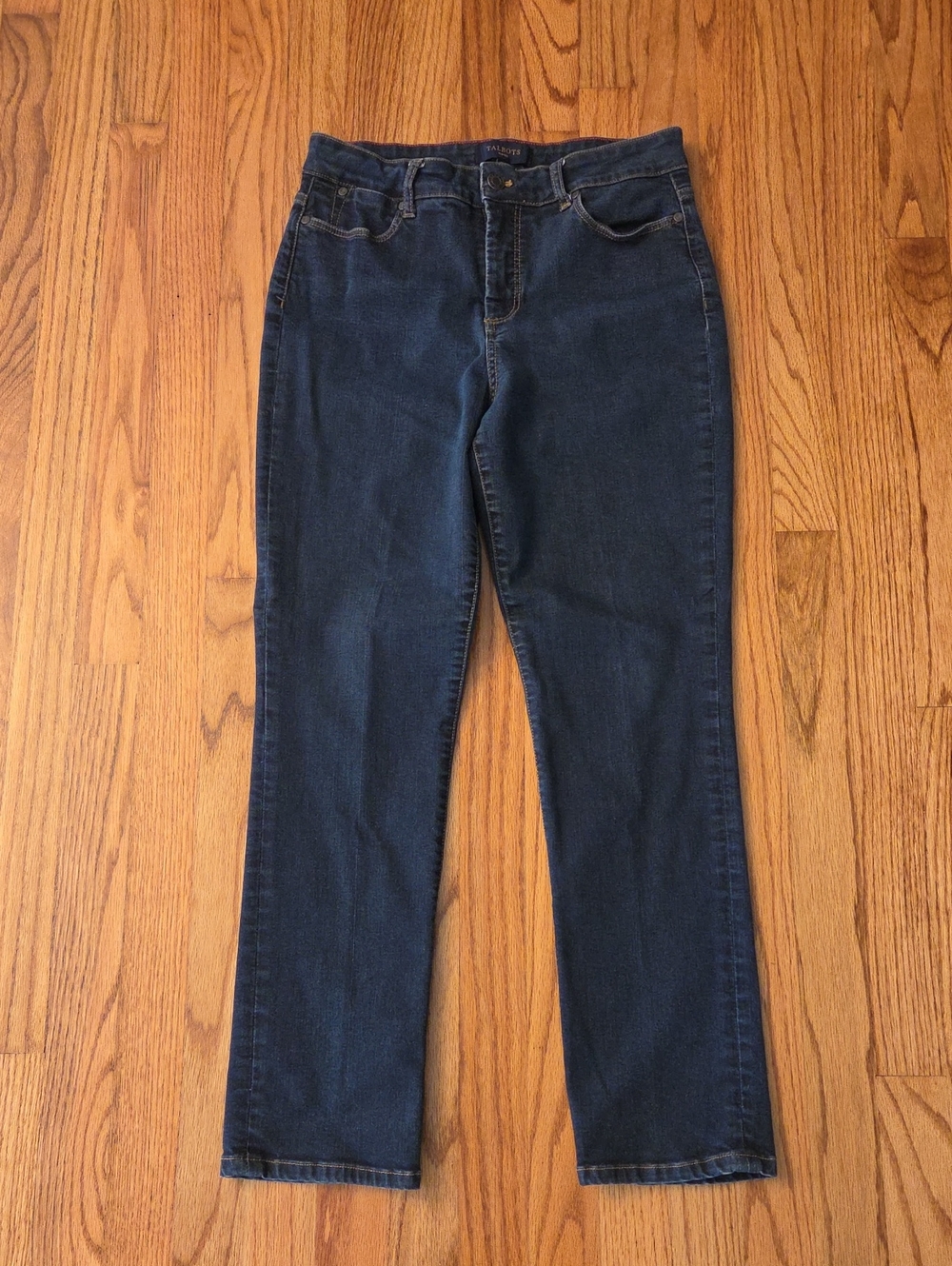 Talbots Navy 5-Pocket Straight-Leg Jeans Size: 10P